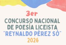 Bases del 3er Concurso Nacional de Poesía Liceísta Reynaldo Pérez Só 2026
