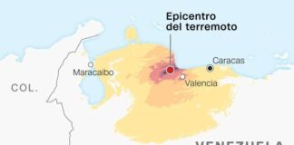 USGS corrige lugar de epicentro del segundo sismo del 24 de junio en Venezuela epicentro segundo sismo