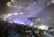 Argentinos recibieron a la Albiceleste en medio de la lluvia