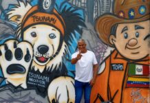 Arte, solidaridad y resiliencia en Morón tras los sismos del 24 de junio Aramendi-mural-Morón-portada