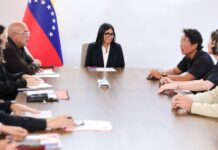 Delcy Rodríguez se reúne con experto japonés en ingeniería estructural Hideki Miyamoto Delcy-Miyamoto