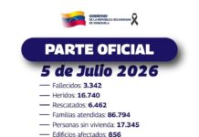 Gobierno Nacional actualiza Balance Oficial tras «doblete sísmico»
