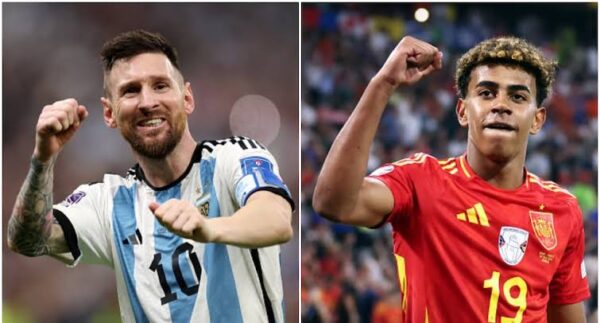 argentina vs españa-messi-yamal