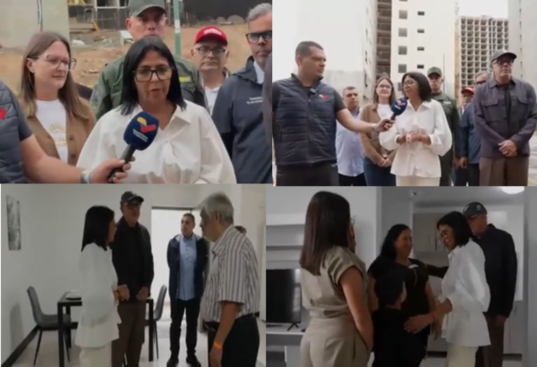 Delcy entregó viviendas