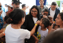 Presidenta (E) Delcy Rodríguez visitó Campamento Transitorio Gran Colombia Delcy Rodríguez
