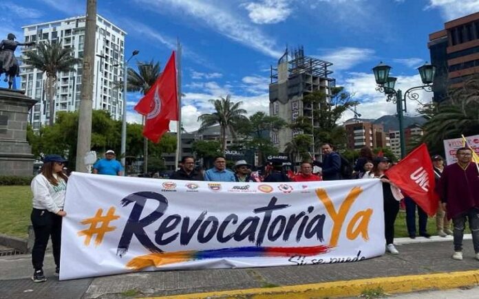 Ecuador: Convocan movilizacione para revocar al presidente Daniel Noboa