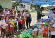 Cultores y deportistas de Naguanagua llevaron alegría a los niños de Morón cultores en Morón