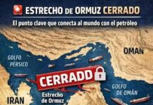 El Cuerpo de Guardianes Revolucionarios de Irán (CGRI) declara cerrado el estrecho Ormuz El estrecho de Ormuz