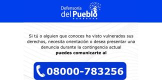 Línea 08000 PUEBLO activa para denuncias durante contingencia