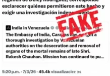 Venezuela desmiente tráfico de órganos de ciudadano indio en Caracas