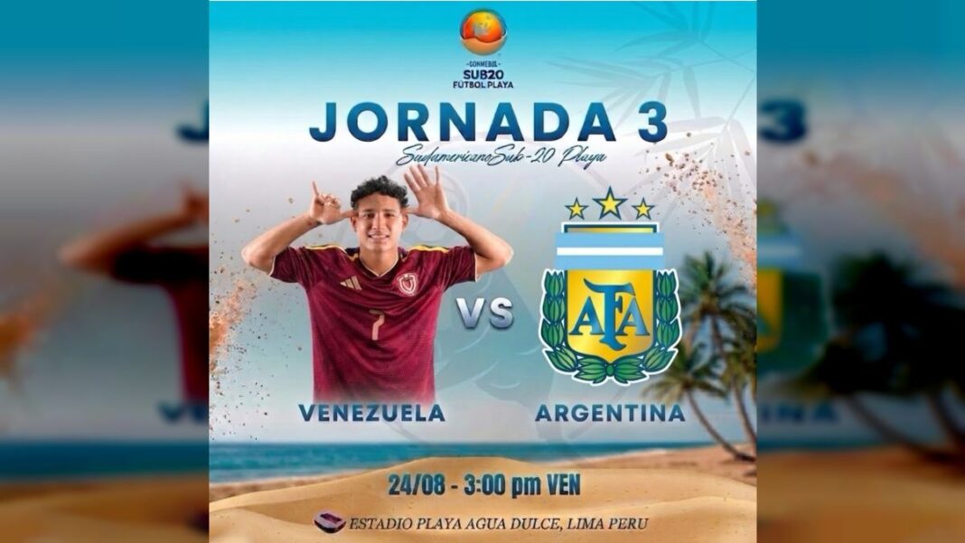 Una Venezuela invicta se enfrentará a Argentina en Sudamericano Sub-20 de Fútbol Playa Una Venezuela invicta se enfrentará a Argentina en Sudamericano Sub-20 de Fútbol Playa
