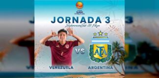 Una Venezuela invicta se enfrentará a Argentina en Sudamericano Sub-20 de Fútbol Playa