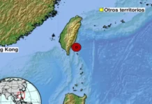 Sismo de 5,8 se registró frente a las costas del sureste de Taiwán