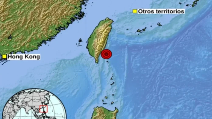 Sismo de 5,8 se registró frente a las costas del sureste de Taiwán