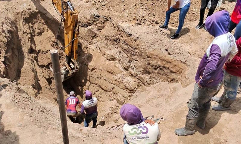 Más de 900 familias en San Joaquín se benefician con limpieza de colector principal san joaquín