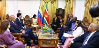 Presidentas de Venezuela y Surinam se reunieron en Paramaribo