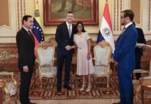 Presidenta Delcy Rodríguez recibe a presidente de Paraguay abrir
