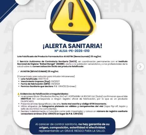 Servicio Autónomo de Contraloría Sanitaria Servicio Autónomo de Contraloría Sanitaria