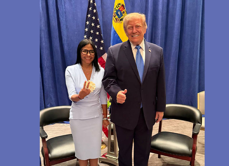 Delcy Rodríguez y Donald Trump Delcy Rodríguez y Donald Trump
