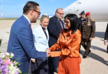 Presidenta Rodríguez arribó a Roma para participar en el Foro Mundial de Alimentación de la FAO