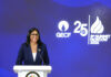 Delcy Rodríguez en Cumbre de Gas