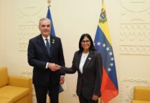 Pdta. Delcy Rodríguez sostuvo encuentro con el mandatario dominicano Luis Abinader