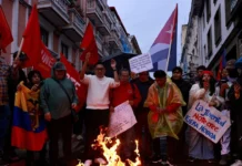 Sindicatos ecuatorianos marcharon contra la gestión de Daniel Noboa sindicatos ecuador protestas